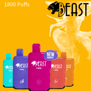 1800 Puffs Beast rechargeable High Capacity Blueberry Ice Flavour Vape Pen - Ready To Puff And Go Electronic Cigarette Smoke Smoking Random 1800Puffs