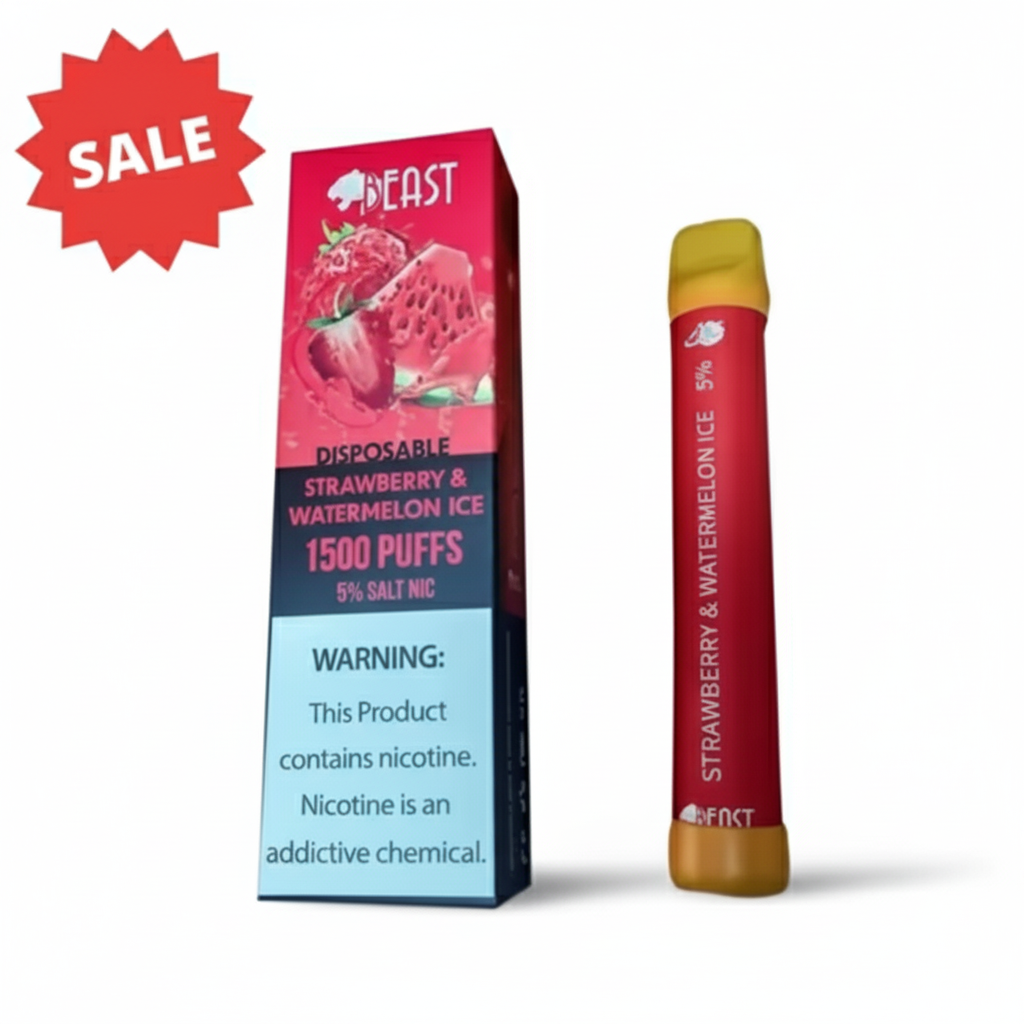 Beast High Capacity Ice Flavour Vape Pen 1500 Puffs - Ready To Puff And Go Electronic Cigarette Smoke Smoking Random 1500Puffs