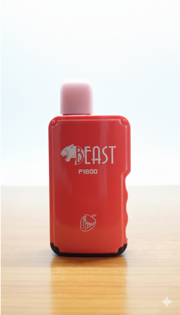 1800 Puffs Beast rechargeable High Capacity Strawberry Flavour Vape Pen - Ready To Puff And Go Electronic Cigarette Smoke Smoking Random 1800Puffs