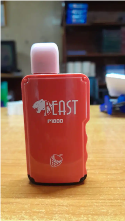 1800 Puffs Beast rechargeable High Capacity Strawberry Flavour Vape Pen - Ready To Puff And Go Electronic Cigarette Smoke Smoking Random 1800Puffs