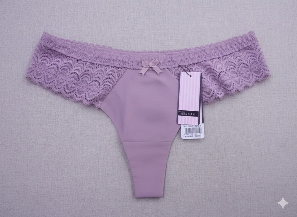 4 Pcs Women's low-rise panties solid color thong Girls Invisible briefs underwear clothing Ladies super soft Hollow out lace panties