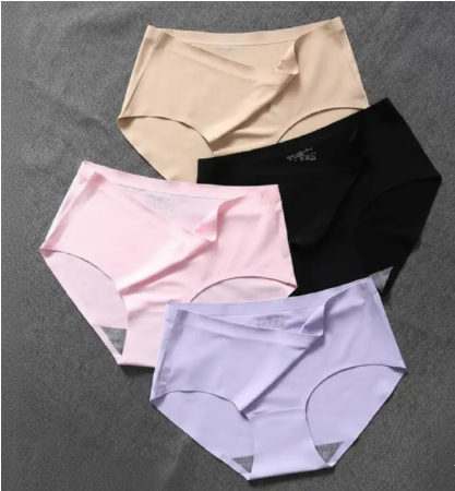 Womens 6PC colors random Silk Seamless Underwear Invisible Panties Lingerie Brief Gift for Girlfriend Wife