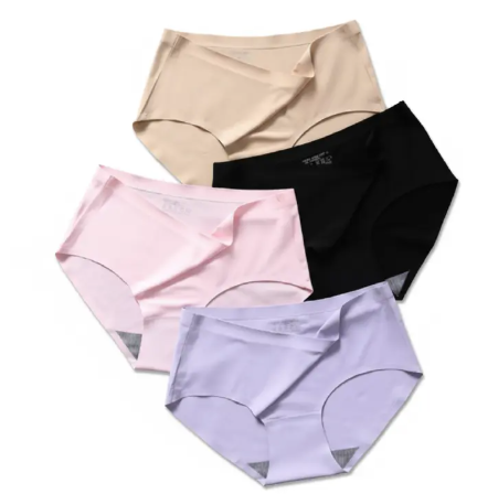 Womens 6PC colors random Silk Seamless Underwear Invisible Panties Lingerie Brief Gift for Girlfriend Wife