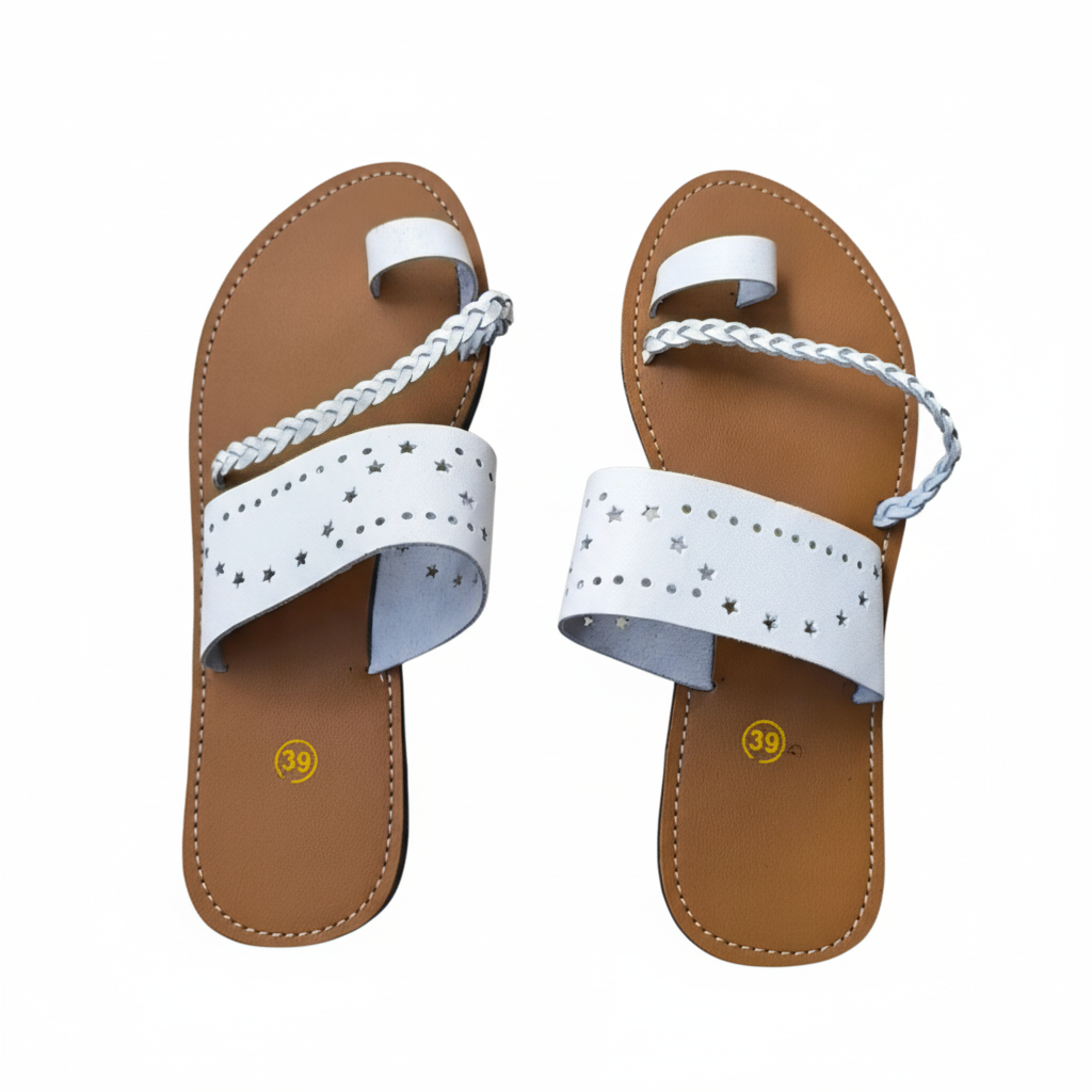 Women's Shoes Sandals Leather ladies Flats Sandals New Flat-soled ladies Sandals Large Size Women Shoes Flat Sandals Retro Girls Simple Open Shoes for Ladies