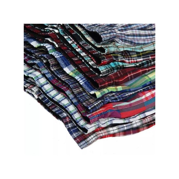 6PCs Quality Cotton Men's Checked Boxer Short