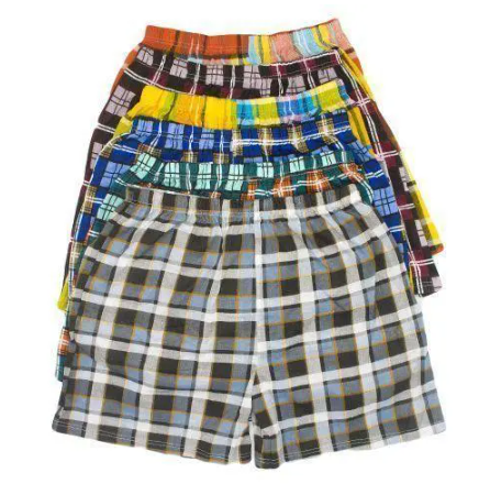 6PCS Premium Pure Cotton Men’s Checked Boxers – Adult size ,Ultra-Soft, Breathable Plaid Underwear for Everyday Comfort