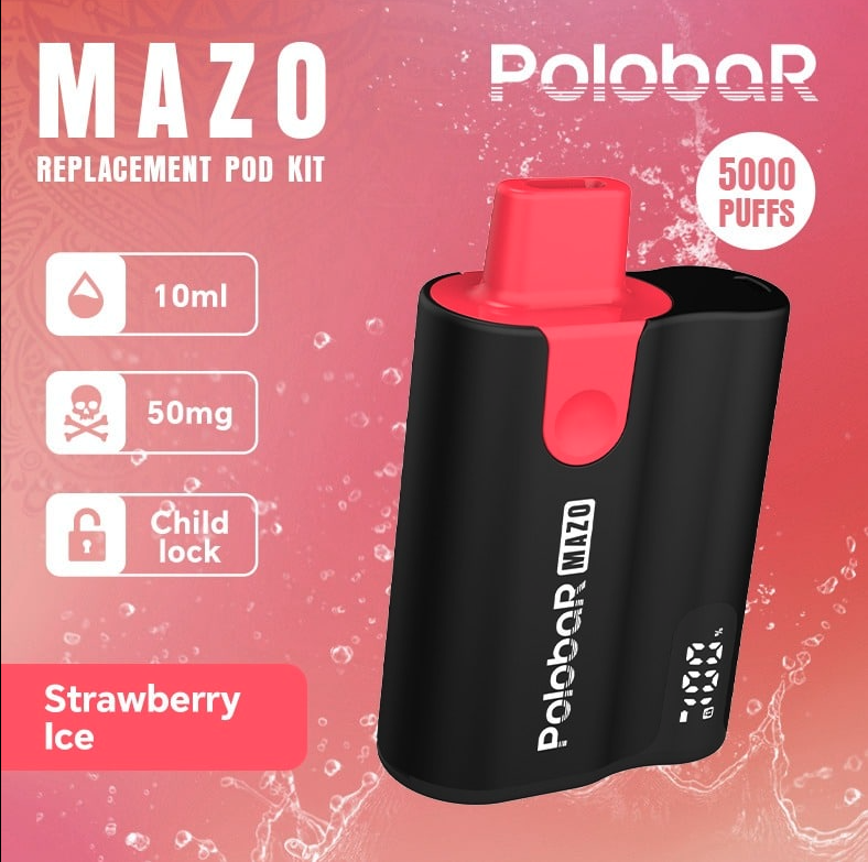 POLOBAR MAZO Starter Kit | 5000 Puffs Disposable Vape | Mesh Coil Tech & Type-C Rechargeable