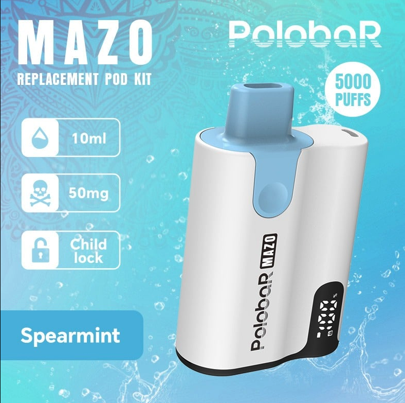 POLOBAR MAZO Starter Kit | 5000 Puffs Disposable Vape | Mesh Coil Tech & Type-C Rechargeable