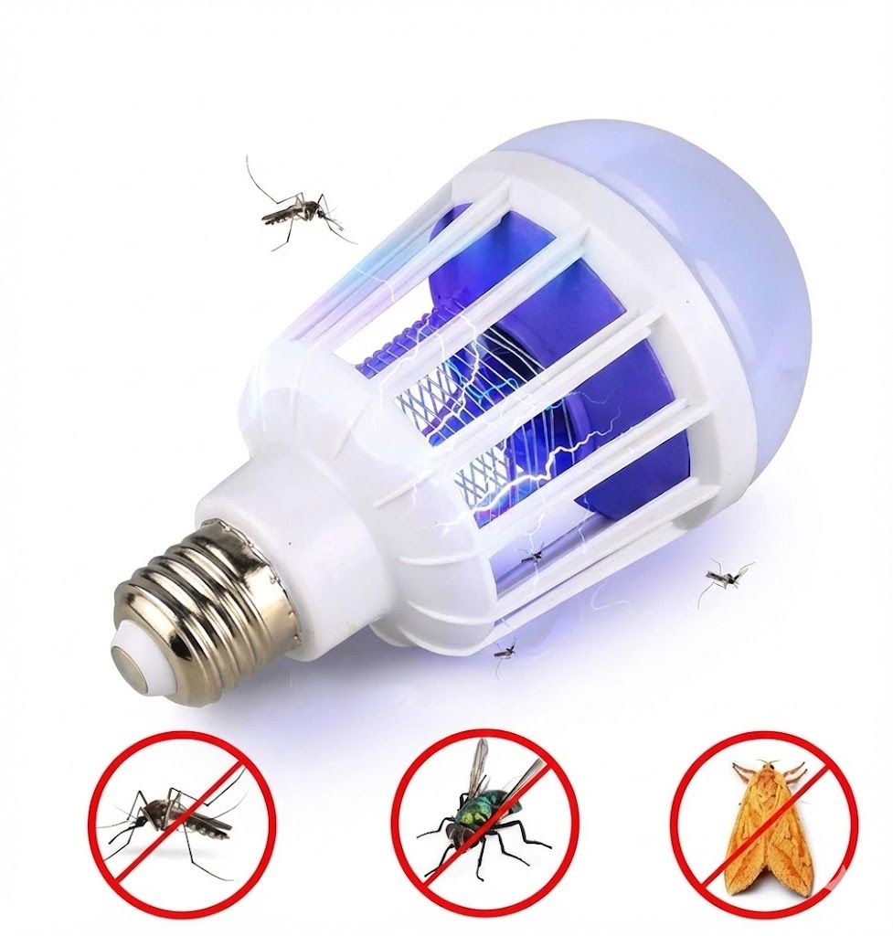 dual-purpose 2-in-1 Mosquito Killer & LED Bulb – 15W Energy Saving Insect Zapper for Home Pest Control