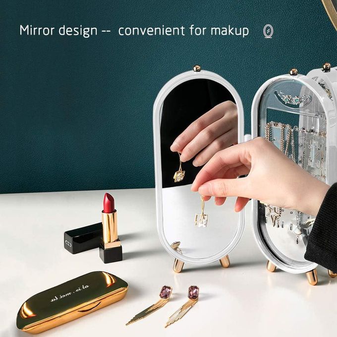 Foldable 4-Layer Jewelry Organizer Box with Mirror – Earring & Necklace Holder (153 Holes) 💎
Keep your jewelry neat, protected, and easy to access.ideal for women and girls at home or while traveling