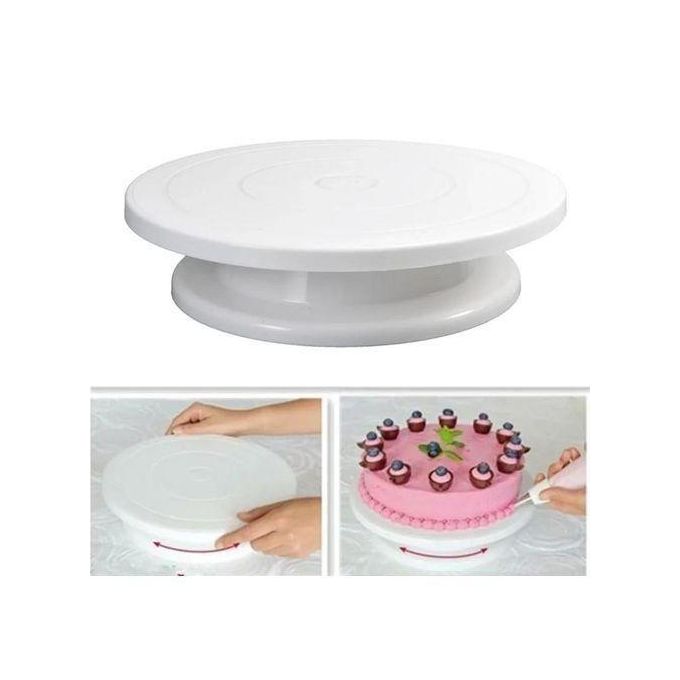 🎂 Round Easy Rotate Cake Stand – 28 cm Rotating Cake Decorating Turntable