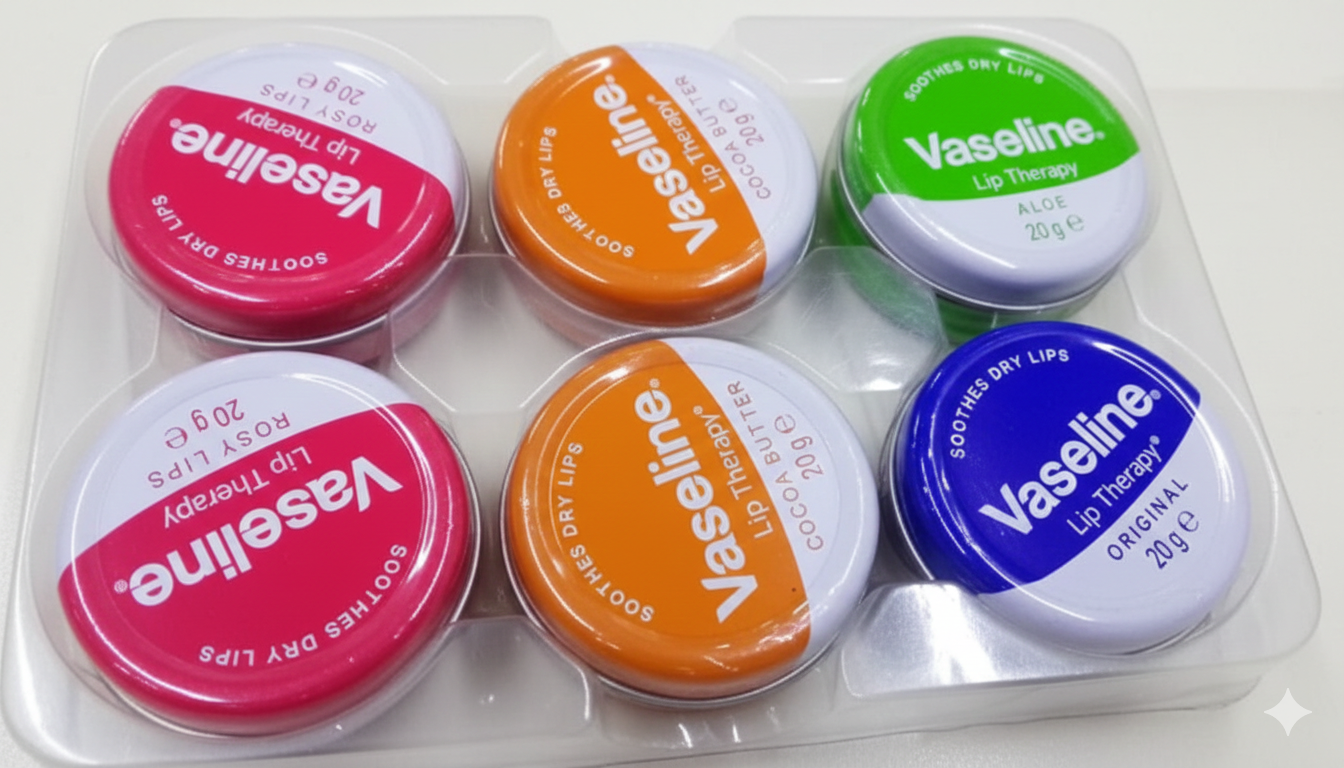 Vaseline Lip Therapy Lip Balm Tin – Made with Pure Vaseline Jelly to Lock in Moisture, Enriched with Nourishing Ingredients and a Pleasant Scents