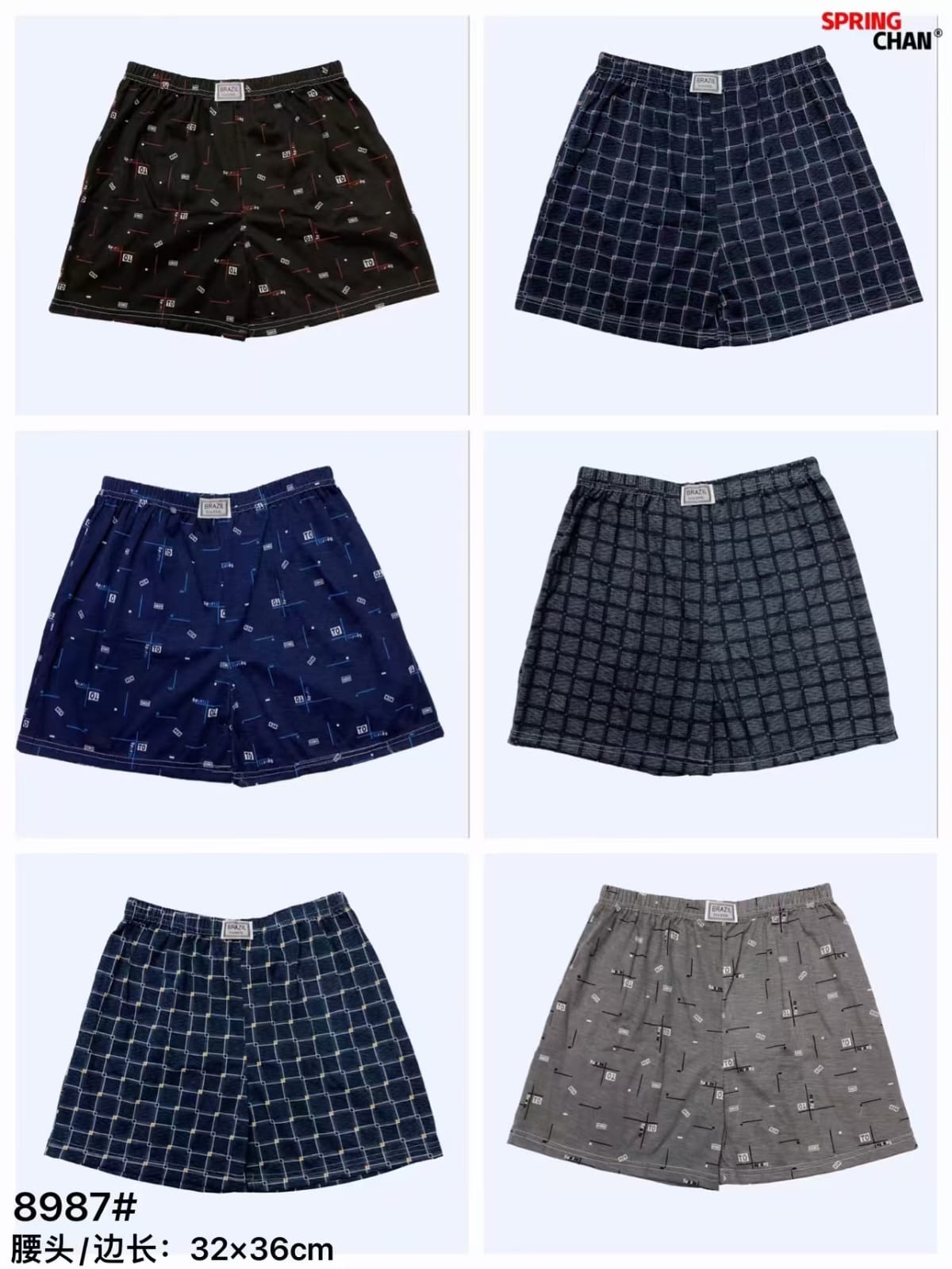 Men’s Premium Cotton Checked Boxers (6 Pack) – Comfortable Breathable Plaid Underwear/Experience all-day comfort with these Premium Cotton Checked Men’s Boxers