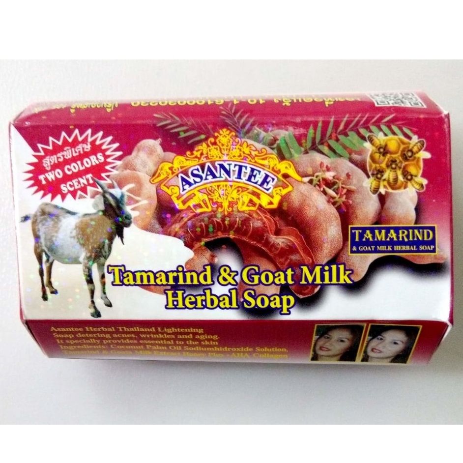 Original Asantee Tamarind & Goat Milk Herbal Soap 125g (Pack of 1) - Natural Skin Care Soap for Nourishing & Moisturizing, Ideal for All Skin Types/Asante soap