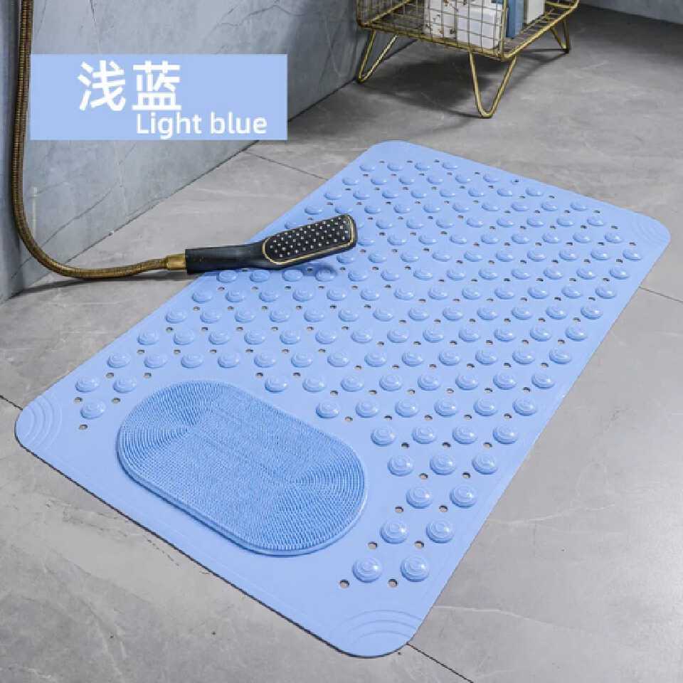 Anti-Slip Bathmats Bathroom/Shower Mat with Foot Scrubber Brush.Just the right Wellness & Self-Care Essential you need for your feet.