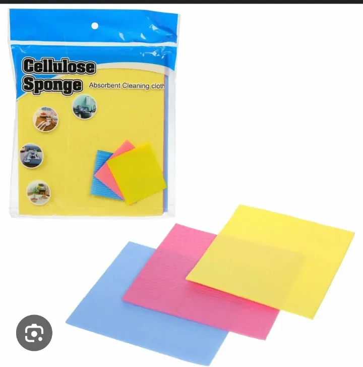 Reusable Kitchen Dishcloths - Ultra Absorbent Dish Towels for Washing Dishes - Cellulose Sponge Cloth Cleaning Rag - Assorted