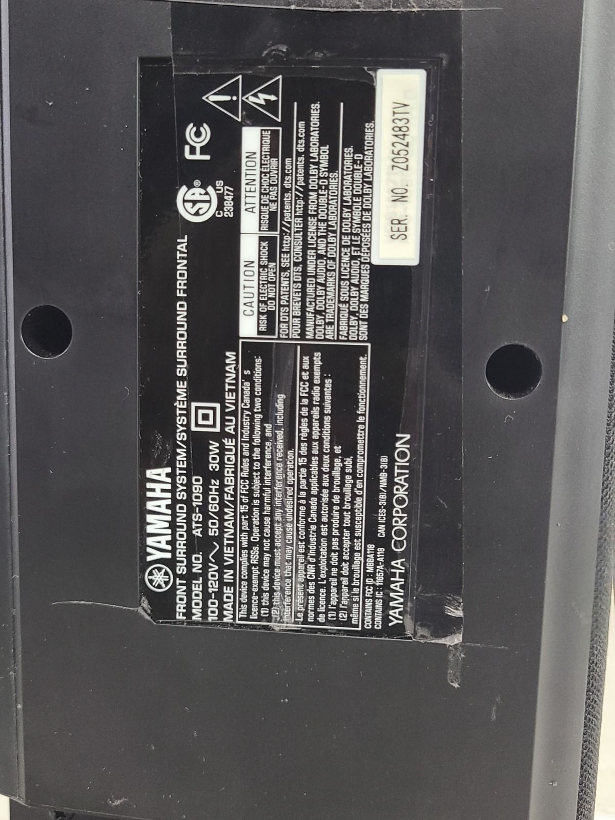 YAMAHA ATS -1090 ALL IN ONE SOUNDBAR (REFURBISHED)