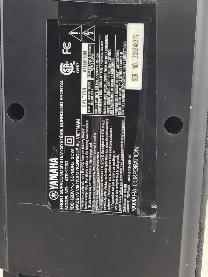 YAMAHA ATS -1090 ALL IN ONE SOUNDBAR (REFURBISHED)