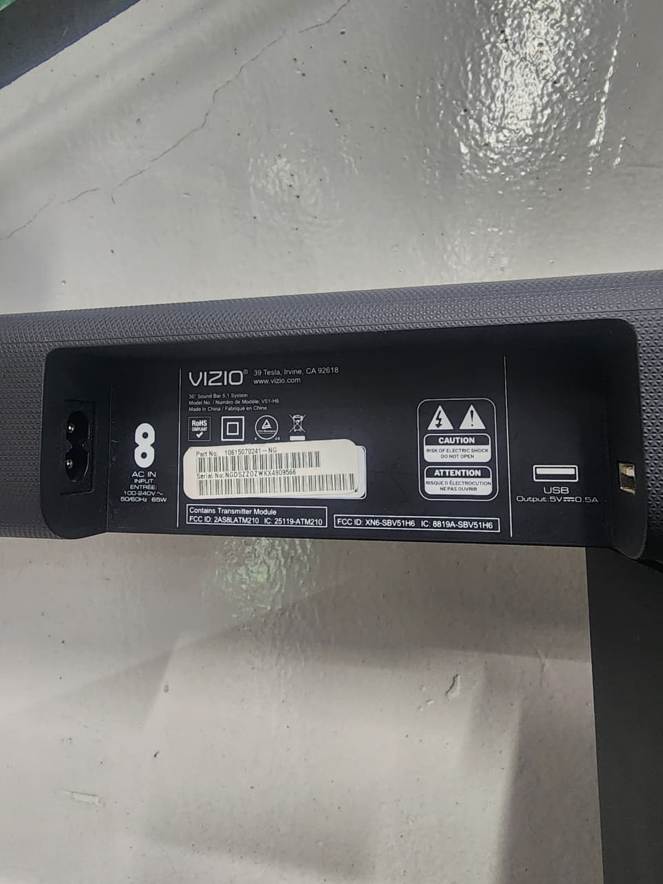 VIZIO 5.1 Soundbar SE (SV510X-0806)