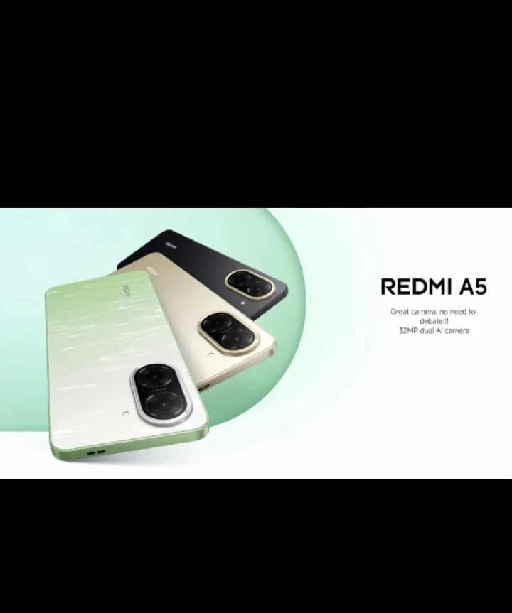 Redmi A5  Display 6.88" 4GB + 128GB Dual SIM 32MP main camera 8MP front camera 5200mAh battery Side fingerprint sensor USB Type-C Phones SmartPhone