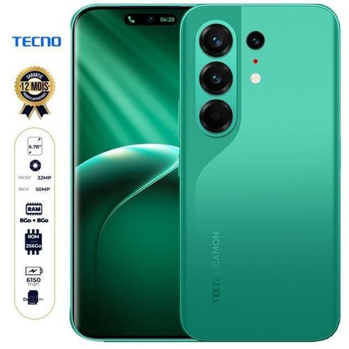 Tecno Camon 50 Pro 256GB+16(8+8)GB RAM 6.78" 120Hz Curved AMOLED MTK Helio G\200 Ultimate 45W 6500mAh 50MP Dual Speaker Android16 IP68/IP69 Dust Water Resistance Dual Sim Smart Phones
