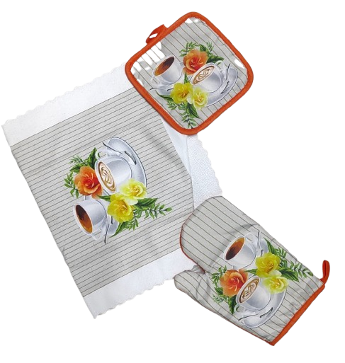 3piece Kitchen glove set, Potholders Pad, pot rest and Stove Oven Gloves Set Mitts, kitchen mitten set, kitchen sufuria holder set, Heat Resistant Thermal Anti-heat Take Hot Pot Cooking Baking Gloves