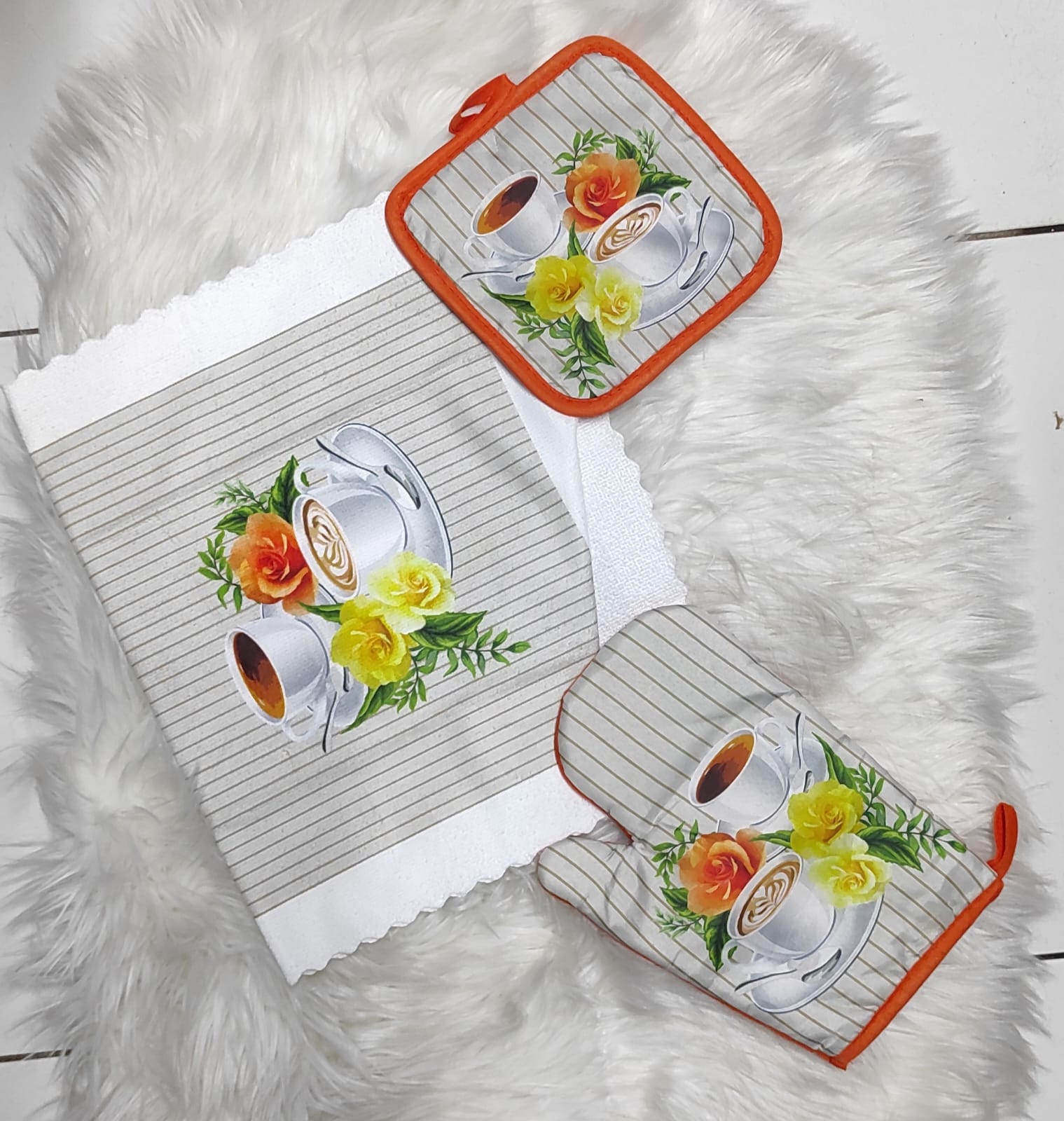 3piece Kitchen glove set, Potholders Pad, pot rest and Stove Oven Gloves Set Mitts, kitchen mitten set, kitchen sufuria holder set, Heat Resistant Thermal Anti-heat Take Hot Pot Cooking Baking Gloves