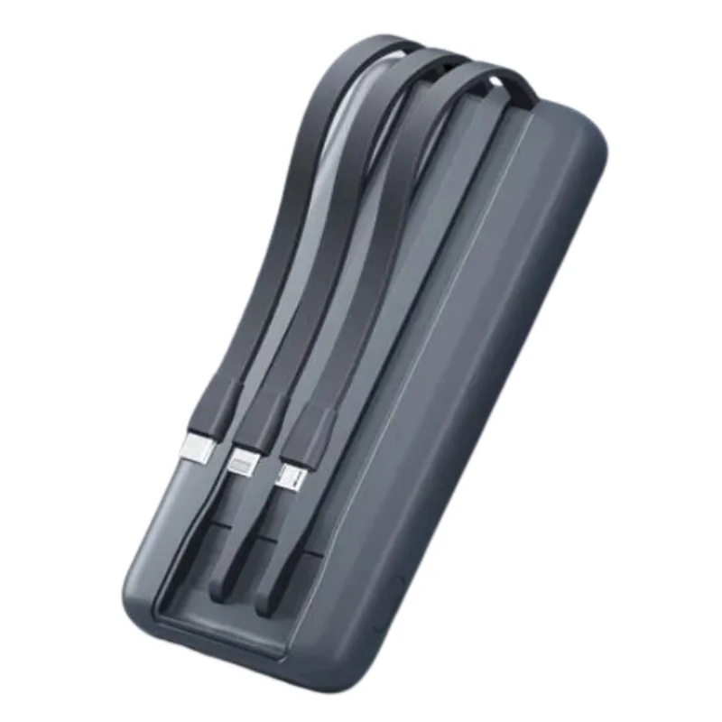 Oraimo Power Bank Slice Link OPB-P5101 10,000mAh  Built-in Micro, Type-C & Lightning Cables | Fast Charging | Slim & Portable