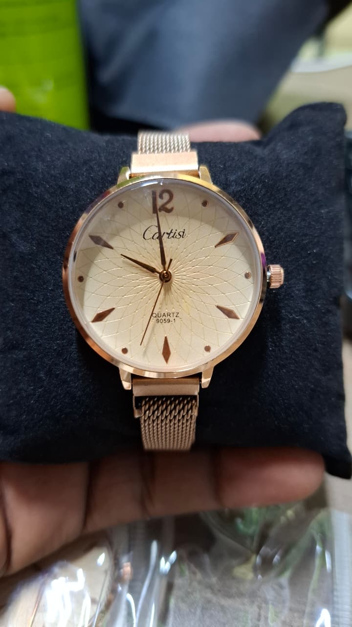 Cute Magnetic Ladies Watch Stainless Steel Mesh Strap, Mechanical Wristwatch, Elegant Fashion Watch for Women