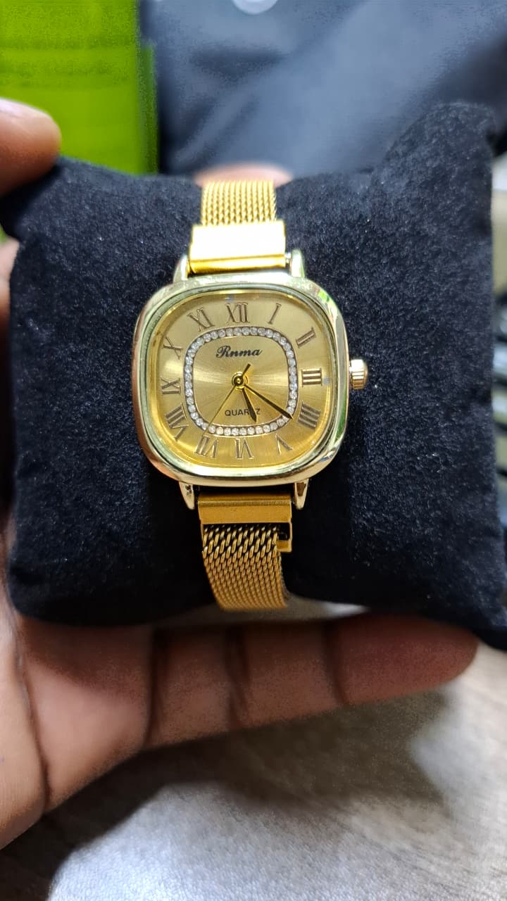 Cute Magnetic Ladies Watch Stainless Steel Mesh Strap, Mechanical Wristwatch, Elegant Fashion Watch for Women