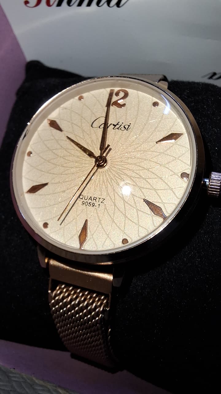 Cute Magnetic Ladies Watch Stainless Steel Mesh Strap, Mechanical Wristwatch, Elegant Fashion Watch for Women