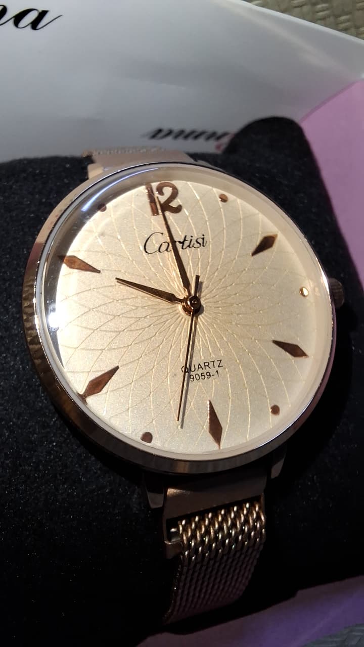 Cute Magnetic Ladies Watch Stainless Steel Mesh Strap, Mechanical Wristwatch, Elegant Fashion Watch for Women