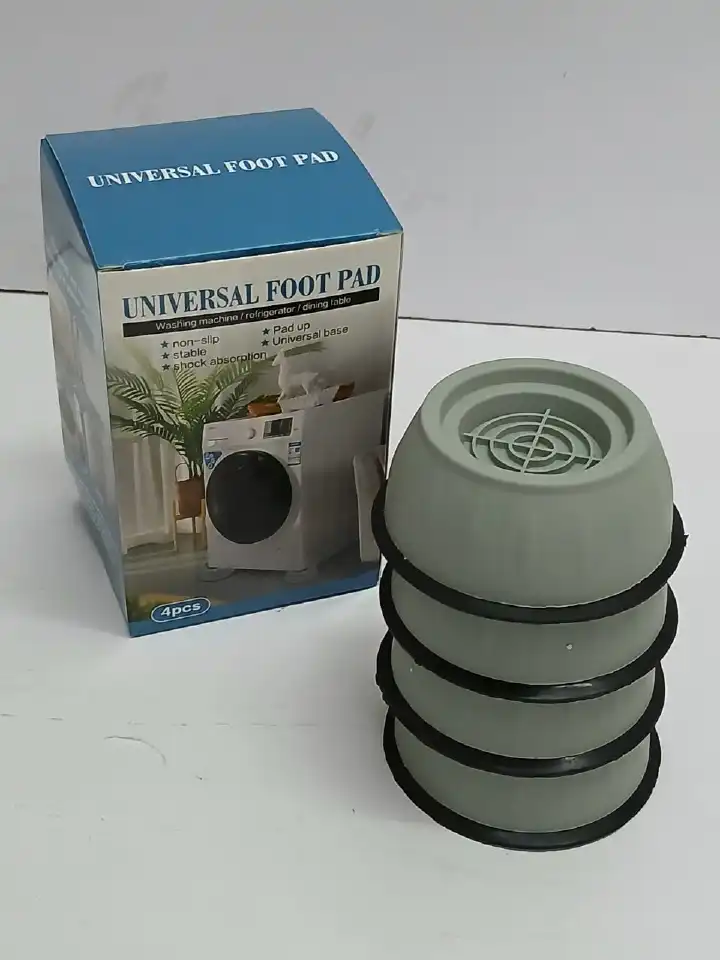 4-Piece Washing Machine Anti-Vibration Pads – Non-Slip Shock Absorber, Protects Floors, Reduces Noise, Durable Rubber, Easy to Install, Universal Fit for Washer, Dryer, Home Appliance Stability