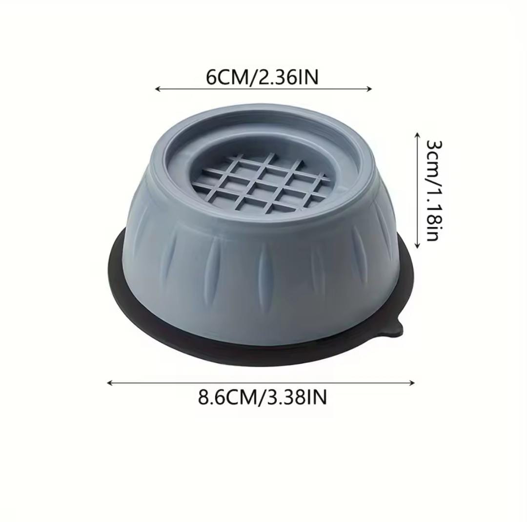 4-Piece Washing Machine Anti-Vibration Pads – Non-Slip Shock Absorber, Protects Floors, Reduces Noise, Durable Rubber, Easy to Install, Universal Fit for Washer, Dryer, Home Appliance Stability