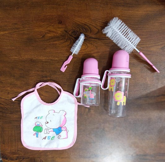 Baby Feeding Set Complete Newborn Essentials Kit with Bottles Bib Pacifier Cleaning Brushes and Hygiene Accessories Safe Baby-Friendly Materials