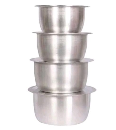 Generic 4Pcs Set Of Stainless Aluminum light Sufuria Size 1 2 3 4 - No Lids