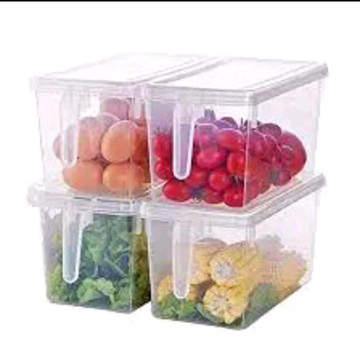 3pcs Multipurpose Plastic Transparent Cereal Holders | Fridge Storage Containers | 5 Litre Capacity Food Storage Box
