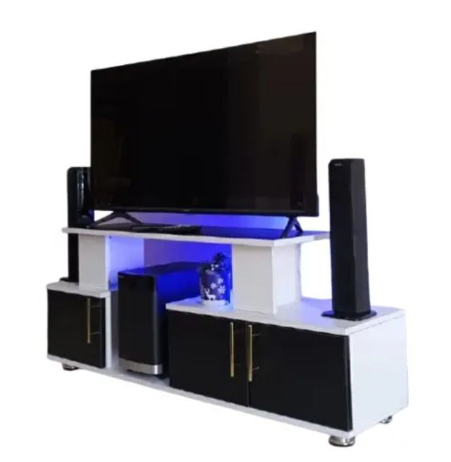 PROMOTION!】 Istanbul 2 Modern TV STAND With LED Lights Tv Stands Furniture High Quality Durable Classic Tv Unit