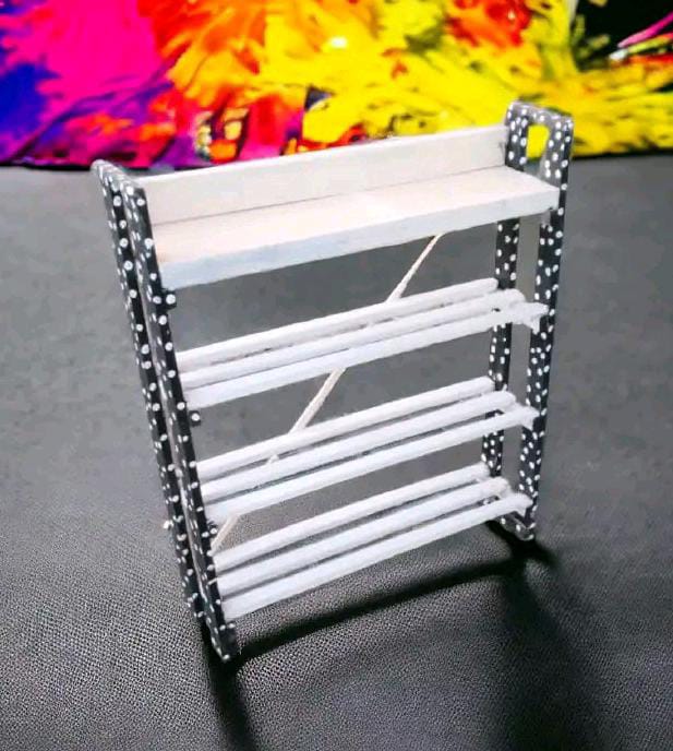 4 Layers wooden Shoe Rack Portable Home Living Storage Small Furniture