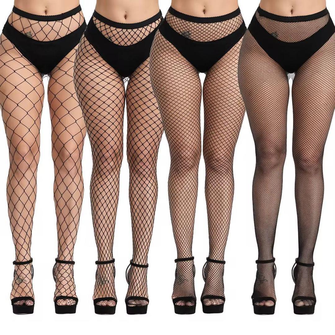 Women's Hosiery 2 Pairs Of High Elastic Jacquard Fishnet Stockings Sexy Stockings Spider Web Pantyhose Black Tights Underwear Black Stockings Pantyhose Tights Opaque Fishnet Stockings