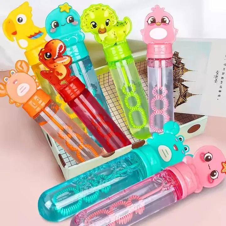 Bubble toyKids Toys Multi-color Optional Children's Mini Bubble Toys Cartoon Soapy Water Bubble Stick Soap Tube Bubble Wand 1 pc and 2pcs