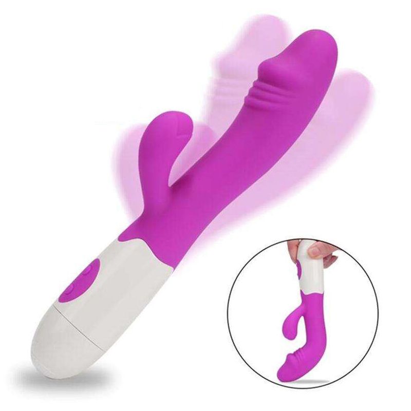 30 Mode Vibrator Massager Female Womens Upgraded Vibrator Powerful G Spot Silicone Dildo Powerful Quiet Vagina Clit Stimulator 2 Motors Best Seller Adult Sex Toys Gift for Girlfriend Wife