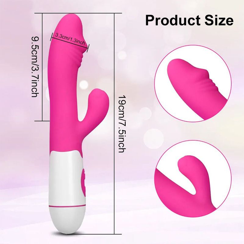 30 Mode Vibrator Massager Female Womens Upgraded Vibrator Powerful G Spot Silicone Dildo Powerful Quiet Vagina Clit Stimulator 2 Motors Best Seller Adult Sex Toys Gift for Girlfriend Wife