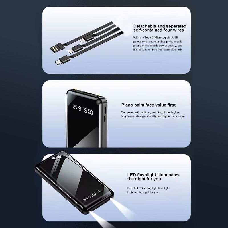 KingNote 66W Power Banks 20000 MAh Portable Super Fast Charger.charger cell phone, Bluetooth headset and other mobile electronic products，Ultra-long battery life