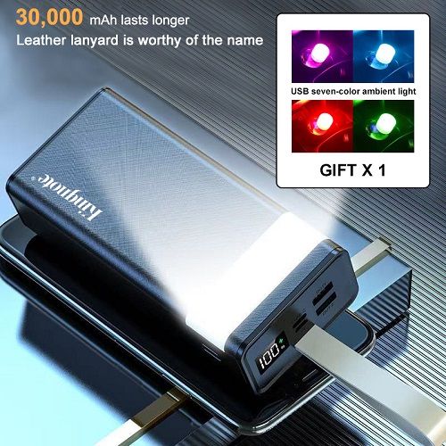 KingNote 30000 mAh/50000 mAh Power Banks,emergency light,charger cell phone, Bluetooth headset and other mobile electronic products，Ultra-long battery life, Present gifts