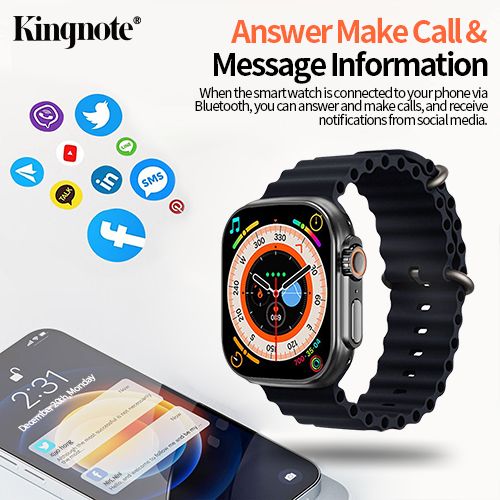 2.09''Inch T900U Smart Watch Dual Band 2-In-1 With Bluetooth Headset