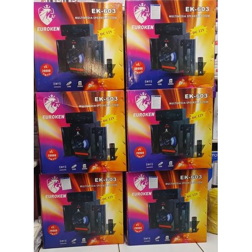EUROKEN EK-603 3.1CH Subwoofer Speaker 20000W PMPO Woofer Home Theatre Audio Speaker System BLUETOOTH/FM/SD/USB With Remote Control