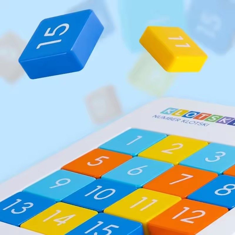 QiYi Number Klotski 4x4 Macaron Magnetic Sliding Block Educational Toy Puzzle Toys for Kids Gifts