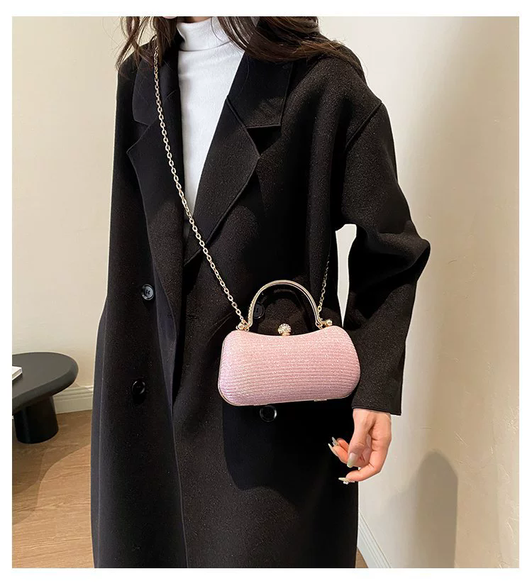Ladies' Luxury Banquet Bag Sparkling Chain One Shoulder Crossbody Bags Temperament Versatile Party Evening Handbag