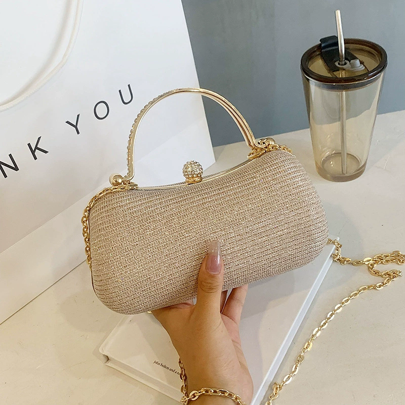 Ladies' Luxury Banquet Bag Sparkling Chain One Shoulder Crossbody Bags Temperament Versatile Party Evening Handbag